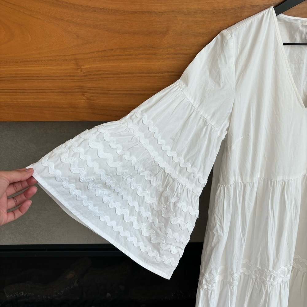 Lisa Marie Fernandez X Target Ric Rac Flare Sleeve Dress, Size S - Picture 6 of 12